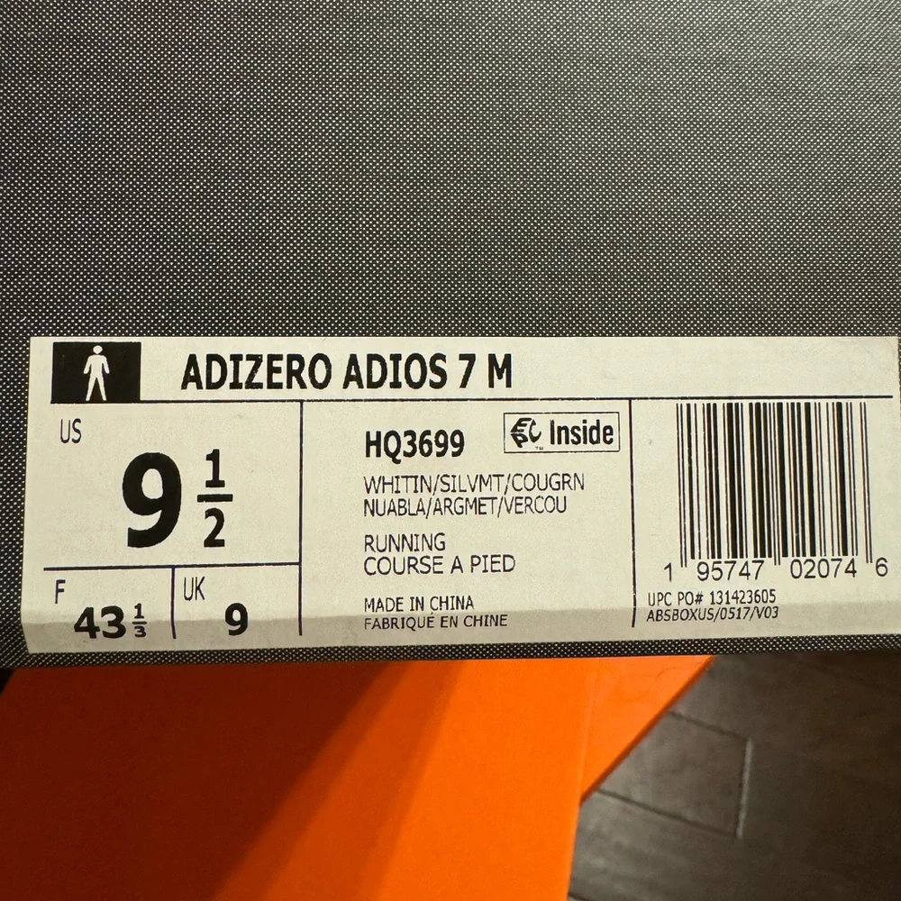 Adidas Adizero Adios 7M Sneakers Shoe Lightstrike